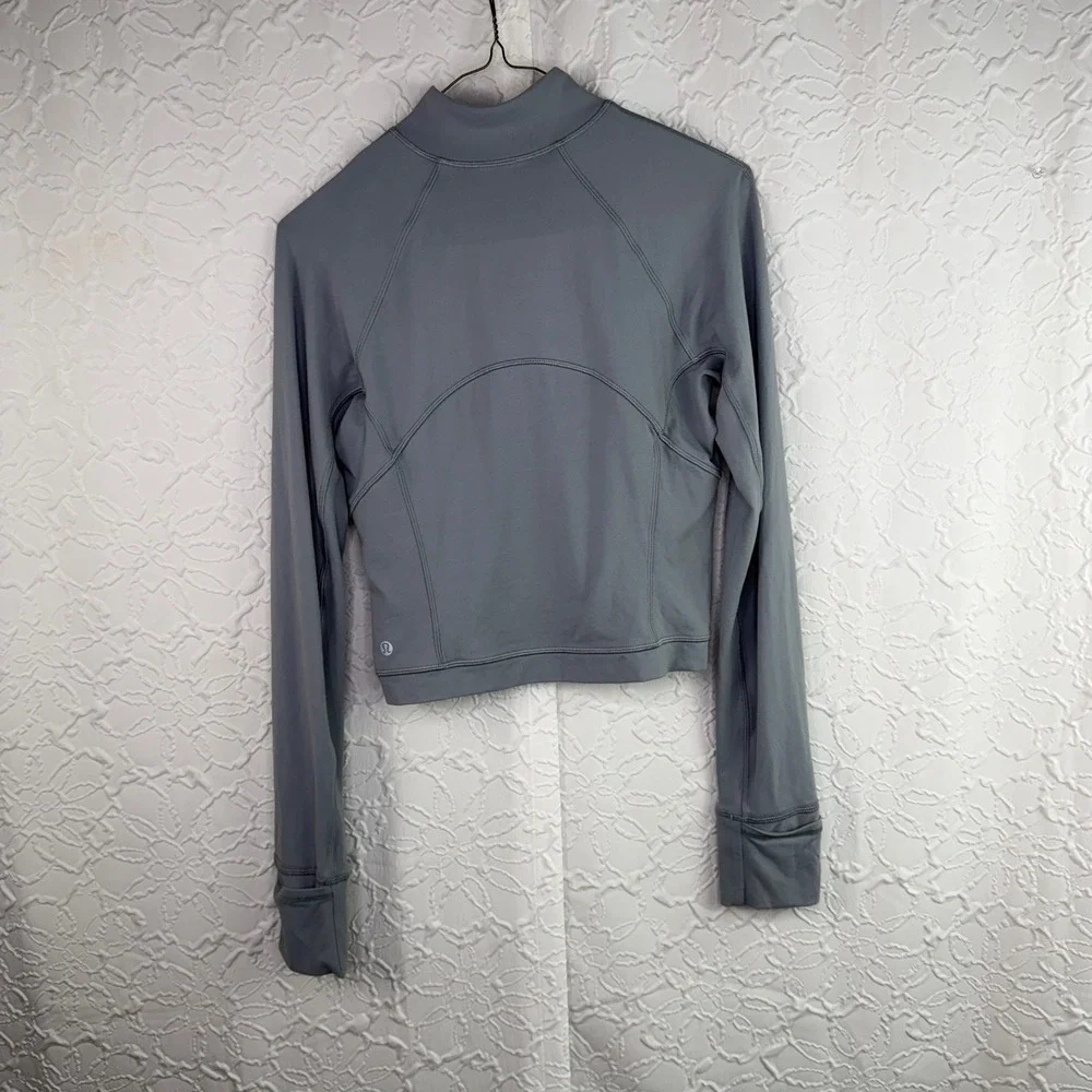 Lululemon It's Rulu Run Half Zip Pullover Grey Size 6